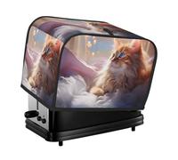 The Elegant pet cat Toaster Cover is Suitable for 2 Small Toaster Covers with Wide Slots and Comes with a Storage Pocket to Meet Diverse Baking Needs.