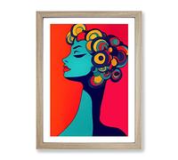 The Elegant Woman Abstract Framed Print | A4 Oak Framed Wall Art | Ready to Hang | Abstract Fantasy Picture | Living Room Bedroom Lounge Office
