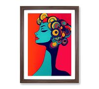 The Elegant Woman Abstract Framed Print | A4 Walnut Framed Wall Art | Ready to Hang | Abstract Fantasy Picture | Living Room Bedroom Lounge Office