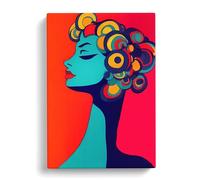 The Elegant Woman Canvas Print | Gallery Wrapped 30mm Frame Wall Art | 30x20 inches | Ready to Hang | Abstract People Picture | Living Room Bedroom Lounge Office