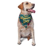 The Elegant Women'S Day Printed Graphic Pet Triangle Scarf For Dogs & Cats, Adjustable Cute Pet Bandana For & Photo Shoots