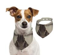 The Elephant By The River Reversible Cotton Dog Bandanas - Adjustable Small Large Dog Drool Bib For Birthday Wedding - Double Side Print