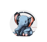 The Elephant In The Room Pattern Car Air Fresheners 4 Pcs Round Shape Hanging Aromatherapy Tablets Scented Fresheners For Bedroom Bathroom