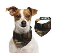 The Elephant in The Room Pet Scarf Dog Bandanas Spring Summer Soft Cotton Puppy Scarfs Adjustable Accessories for Small Medium Large Girl Boy Pup Large
