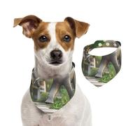 The Elephant in Utopia Pet Scarf Dog Bandanas Spring Summer Soft Cotton Puppy Scarfs Adjustable Accessories for Small Medium Large Girl Boy Pup Small