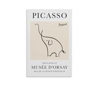The Elephant Line Drawing by Pablo Picasso Poster Poster Cool Artworks Painting Wall Art Canvas Prints Hanging Picture Posters 08x12inch(20x30cm)