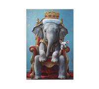 The Elephant on The Throne Canvas Poster Bedroom Decor Landscape Office Room Decor Gift 24x36inch(60x90cm)