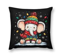The Elephant Wear Christmas Cozy Pillow Case Cover Plush