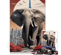 The Elephants Rule 1000 Piece Jigsaws for Teenagers Puzzle Mind Challenge Toy Calm Pastime Precise Cut Lovely Gift (38x26cm)