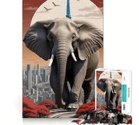 The Elephants Rule 1000 Piece Jigsaws for Teenagers Puzzle Mind Challenge Toy Calm Pastime Precise Cut Lovely Gift (38x26cm)