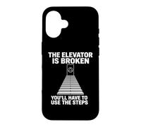 The Elevator Is Broken -Fun Sobriety Anniversary AA NA Sober Case for iPhone 16