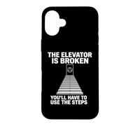 The Elevator Is Broken -Fun Sobriety Anniversary AA NA Sober Case for iPhone 16 Plus