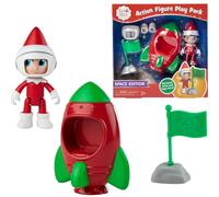 The Elf on the Shelf Action Figures - Space Edition with Articulated Figure & 5 Elf on the Shelf Accessories: Flag, Moon Boots, Rocket Ship, Space Helmet for Imaginative Play