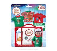 The Elf on the Shelf Claus Couture Collection Festive Fun T-Shirt Set - Set of 3 Elf-Size Tees with Gingerbread, Hot Cocoa and Donut Designs - Scout Elf Not Included
