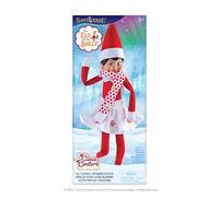 The Elf on the Shelf Claus Couture Collection Snowflake Skirt & Scarf - Red and White Holiday Outfit for Scout Elves - Festive Elf Clothes Accessory - Scout Elf Not Included