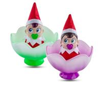 The Elf on the Shelf Frost Pips Mini Blooms with Frost Flower Cradle | Elf Baby Girl and Boy with Blue Eyes | Mini Elf Decorations for Kids | Frost Pips Collection of 2