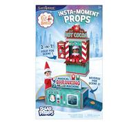 The Elf on the Shelf Insta-Props 2-in-1 Scene Kit with Reversible Pop Out Backdrop - Hot Cocoa Stand and Magic Shrinking Machine Scenes with Accessories