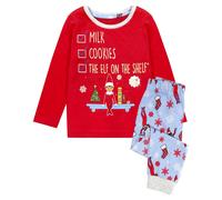 The Elf On The Shelf Long Sleeve Long Leg Pyjama Set (Kids Red) in Red | Size: 2-3 Years The Elf On The Shelf Red 2-3 Years