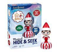 The Elf On The Shelf Musical Hide & Seek Game, Hide The Electronic Scout Elf Figure, The Elf Plays Music And Sounds To Help Kids Find Him, When Found, Kids Can Celebrate As He Plays Music