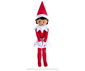 The Elf on the Shelf Plushee Pal Huggables : 27-Inch Premium Plush | Large Cuddly Girl Elf Teddy with Brown Eyes | Giant Plush Soft Toy Teddies from (Black/Dark tone)