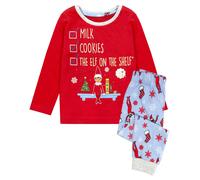 The Elf On The Shelf Unisex Kids Red Long Sleeve Long Leg Pyjama Set - 18-24 Months