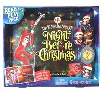 The Elf on the Shelf's Night Before Christmas Read and Play Back Book PLUS 3 Scout Elf minis, 1 Elf Pet mini, and 1 mystery mini (Elf not included)
