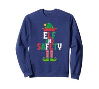 The Elf's Wardrobe - Elf and Safety Family Group Christmas Sweatshirt - Black, Small