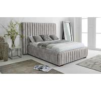 The Elite Oakland Fabric Bed Frame - Silver Eleganza Home Silver Single