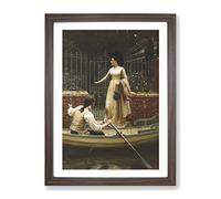 The Elopement By Edmund Leighton Classic Painting Framed Print | A4 Walnut Framed Wall Art | Ready to Hang | Classic Historical Picture | Living Room Bedroom Lounge Office