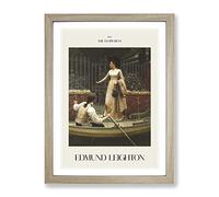 The Elopement By Edmund Leighton Exhibition Museum Painting Framed Wall Art Print, Ready to Hang Picture for Living Room Bedroom Home Office Décor, Oak A4 (34 x 25 cm)