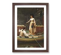 The Elopement by Edmund Leighton Framed Print | A2 Walnut Framed Wall Art | Ready to Hang | Modern Nature Picture | Living Room Bedroom Lounge Office