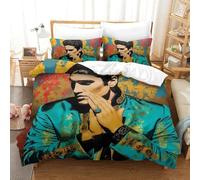 The Elvis 3D Printed Duvet Cover Set Quilt Cover 2 Pillowcases Comforter Cover Soft Microfiber with Zipper Closure 3 Pcs for Children's And Adults Single(140x200cm)