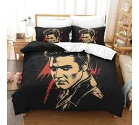 The Elvis Duvet Cover Set 3D Printed Quilt Cover 2 Pillowcases Comforter Cover Soft Microfiber with Zipper Closure 3 Pcs for Children's And Adults Super King(260x220cm)