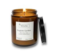 The ELYRA English Garden | Scented Candle - Long Burning 40 Hour Burn | Sweet Pea, Rose, Jasmine & Vanilla | Luxury Floral Soy Wax Candle for Elevated Home Ambience, Relaxation, Special Occasions