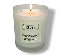 The ELYRA Frostwood Whisper | Scented Candle - Long Burning 50 Hour Burn | Pine, Peppermint, Cedarwood | Hand Poured | Luxury Soy Wax Candle for Elevated Home Ambience, Relaxation, Special Occasions