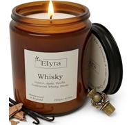 The ELYRA Whisky | Scented Candle - Long Burning 40 Hours Burn | Liqueur, Cedarwood, Sandalwood, Vanilla | Luxury Masculine Soy Wax Candle for Elevated Home Ambience, Relaxation, Special Occasions