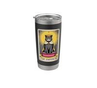 The Emperor Cat Tarot Card Cat Litter Box Funny Cat Stainless Steel Insulated Tumbler