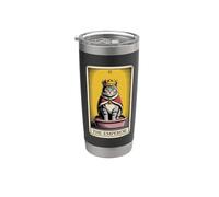 The Emperor Cat Tarot Card Cat Litter Box Funny Cat Stainless Steel Insulated Tumbler
