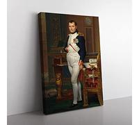 The Emperor Napoleon By Jacques Louis David Classic Painting Canvas Wall Art Print Ready to Hang, Framed Picture for Living Room Bedroom Home Office Décor, 50x35 cm (20x14 Inch)