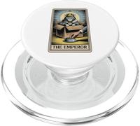 The Emperor Tarot Card Cat In Box Food Bowl Funny Cat PopSockets PopGrip for MagSafe