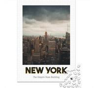 The Empire State Building Adult Jigsaw Puzzle, 1000 Pieces, 38x26cm/1000pcs, White Cardboard Construction, Screen-Free Leisure And Time at Home