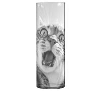 The Empire State Building Cat Selfie Plastic Vase for Flowers 11.8 x 3.9 Inch decorative Flower Arrangements in Vases Aesthetic for Living Room Bedroom Party Decor vasos para flores