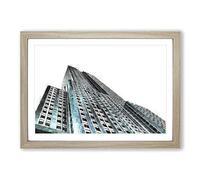The Empire State Building Painting Framed Print | A2 Oak Framed Wall Art | Ready to Hang | Modern Cityscape Picture | Living Room Bedroom Lounge Office