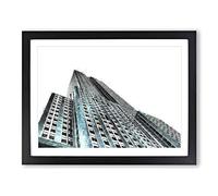 The Empire State Building Painting Modern Art Framed Print | A4 Black Framed Wall Art | Ready to Hang | Modern Cityscape Picture | Living Room Bedroom Lounge Office