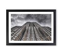 The Empire State Building Vol.1 Painting Framed Print | A2 Black Framed Wall Art | Ready to Hang | Modern Cityscape Picture | Living Room Bedroom Lounge Office