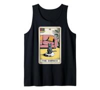 The Empress Robot Vacuum Cleaner Cat Funny Tarot Card Cat Tank Top