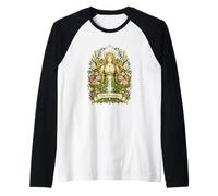 The Empress Tarot Card Botanical Goddess Raglan Baseball Tee