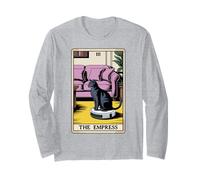 The Empress Tarot Card Cat Robot Vacuum Cleaner Cat Long Sleeve T-Shirt