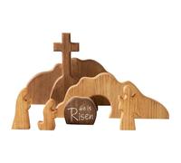 The Empty Tomb Easter Scene And Cross Easter Decorations Wooden Resurrection Scene Cross Jesus Nativity For Religious Home Office
