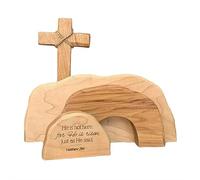 The Empty Tomb Easter Scene, Decorations Religious Jesus Tomb Easter Kit Display for The Home, Wooden Decoration At The Easter Easter Decorations Indoor Outdoor